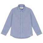 Boys Blue Logo Shirt, 1, hi-res