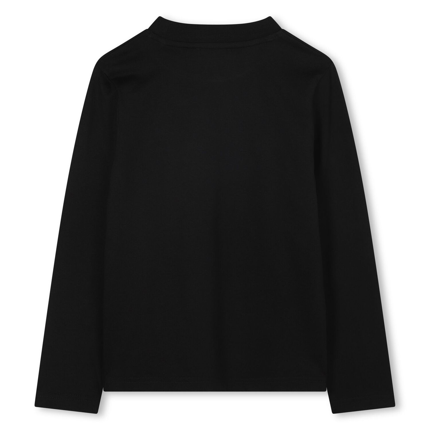 Black Logo Long Sleeve Top, 1, hi-res