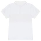 Boys White Geo Map Polo Shirt, 1, hi-res