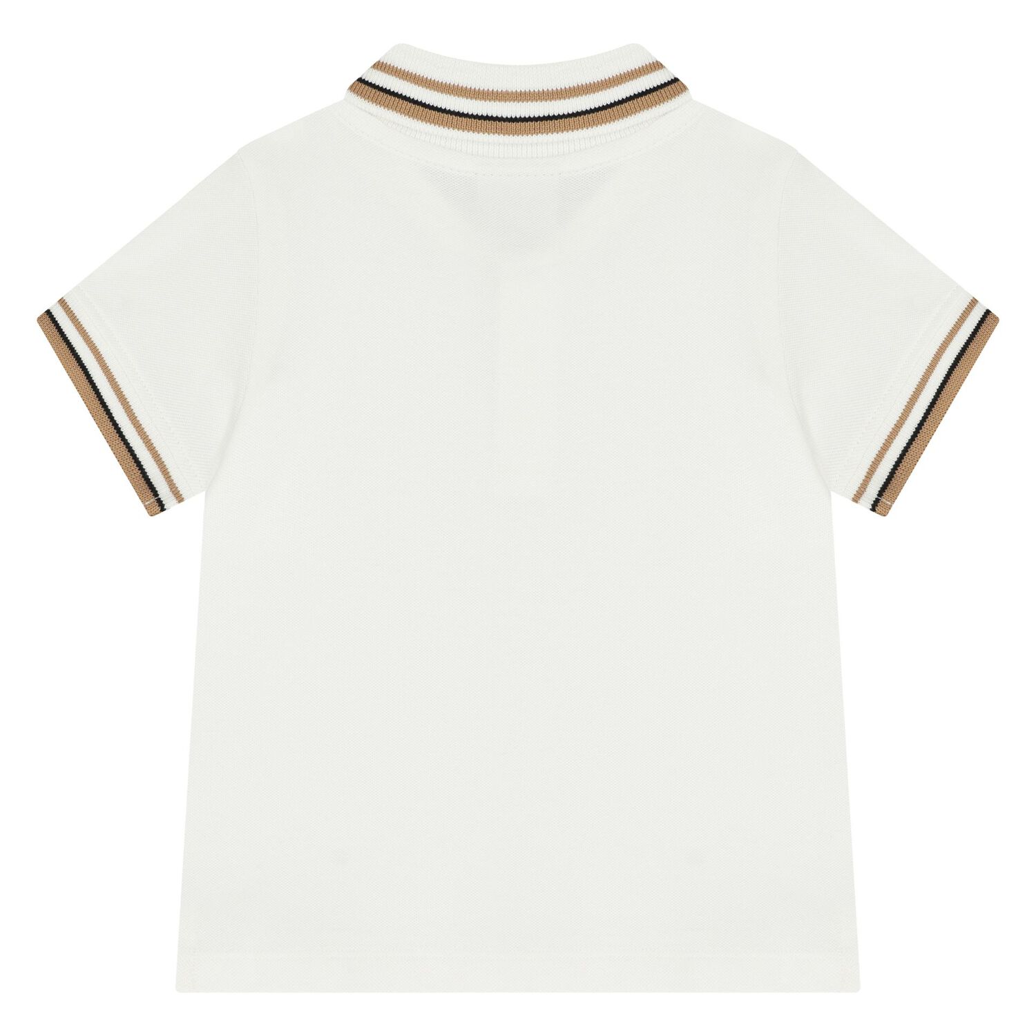 Younger Boys White Logo Polo Shirt, 2, hi-res