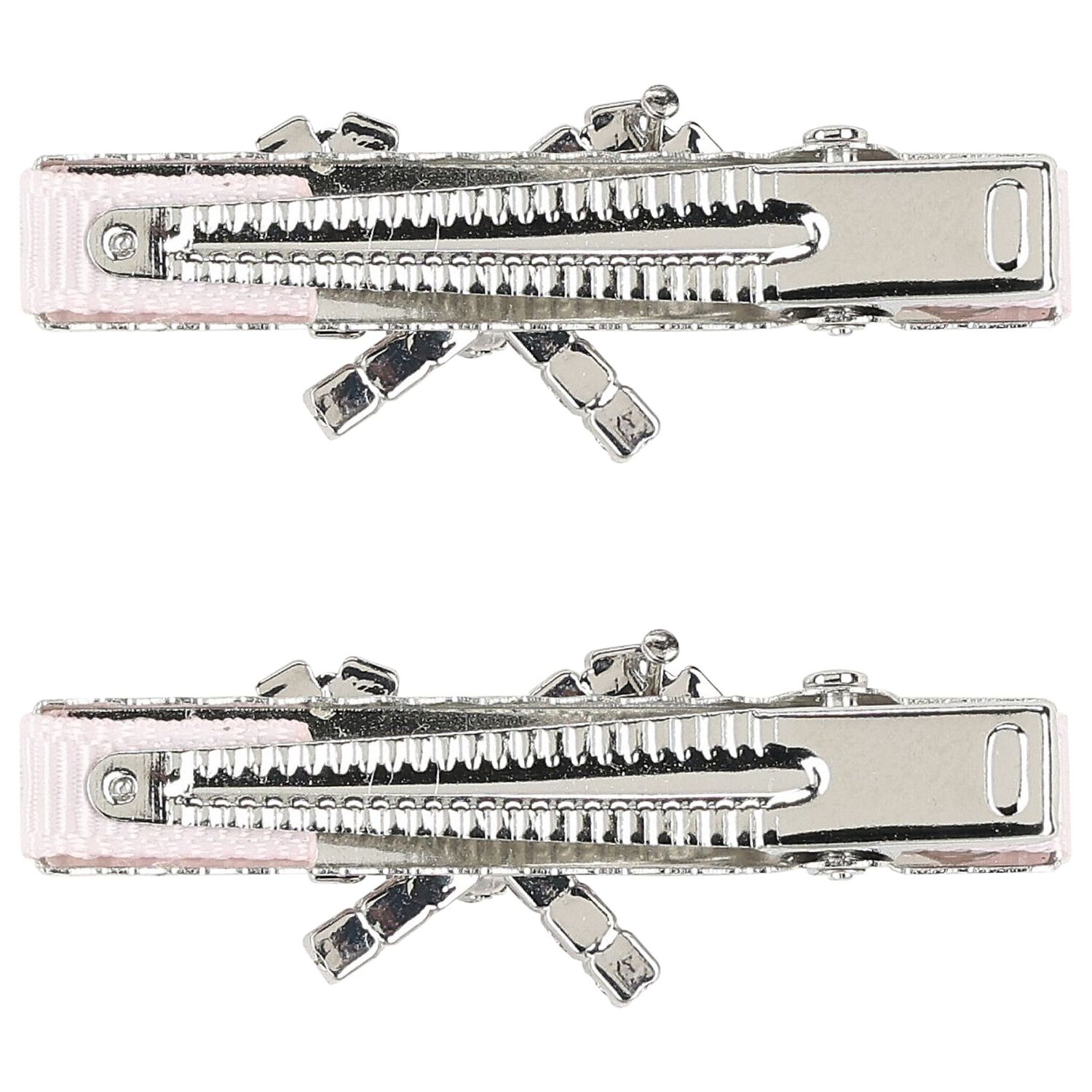 Girls Pink Embellished Bow Hair Clips ( 4 Pack ), 1, hi-res image number null