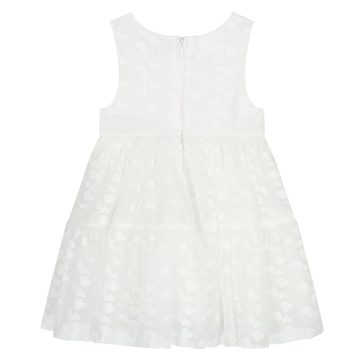 Baby Girls White Heart Dress Set, 1, hi-res