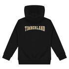 Boys Black Logo Hooded Zip Up Top, 1, hi-res