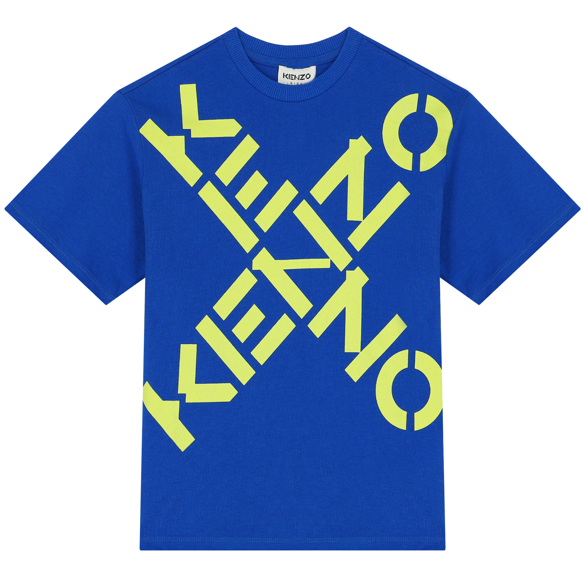 KENZO KIDS Boys Blue Logo T Shirt Junior Couture Bahrain