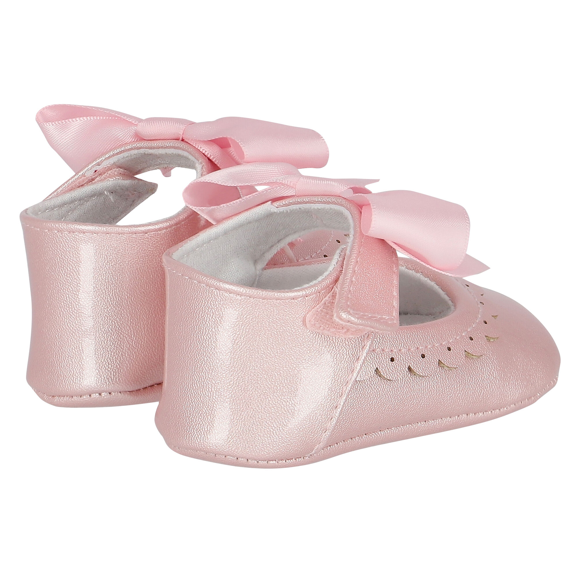 0-3 months shaped ballerinas "light grey and mustard yellow bow" Shoes Girls Shoes Slippers Baby booties 