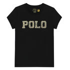 Girls Black Logo T-Shirt, 1, hi-res