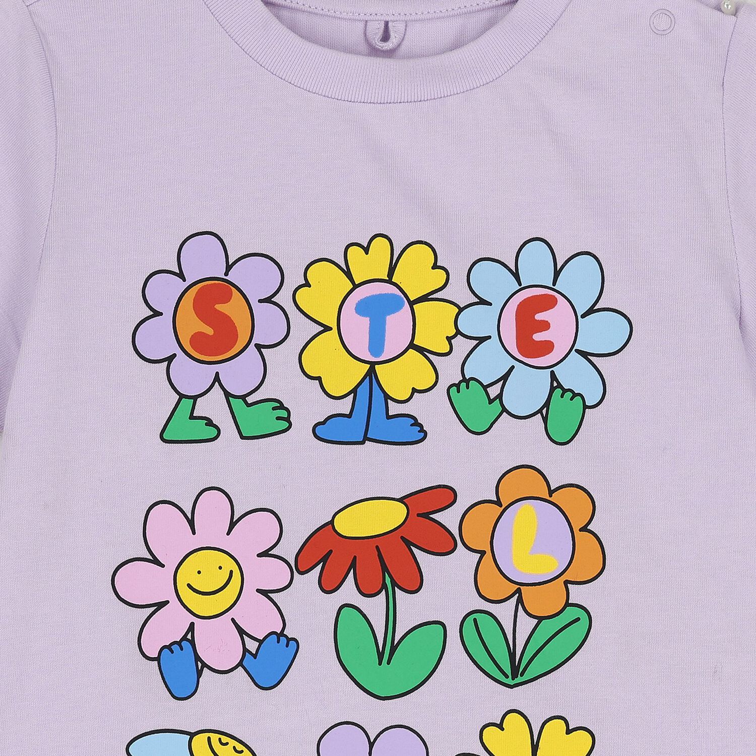 Younger Girls Purple Flower T-Shirt, 1, hi-res image number null
