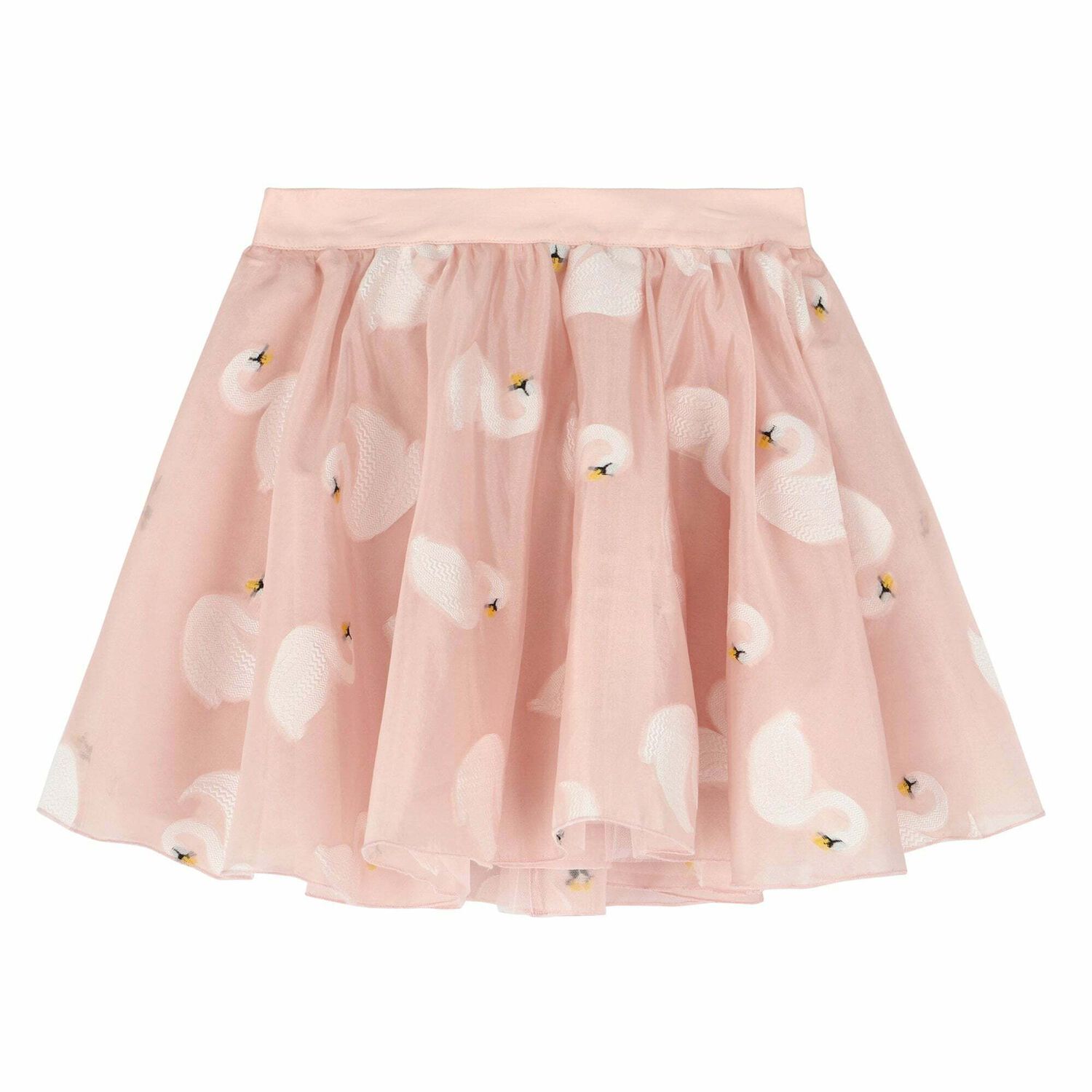 Girls Pink Swan Skirt Set, 1, hi-res image number null