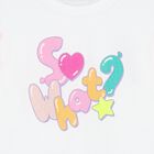 Girls White Ruffled Top, 1, hi-res