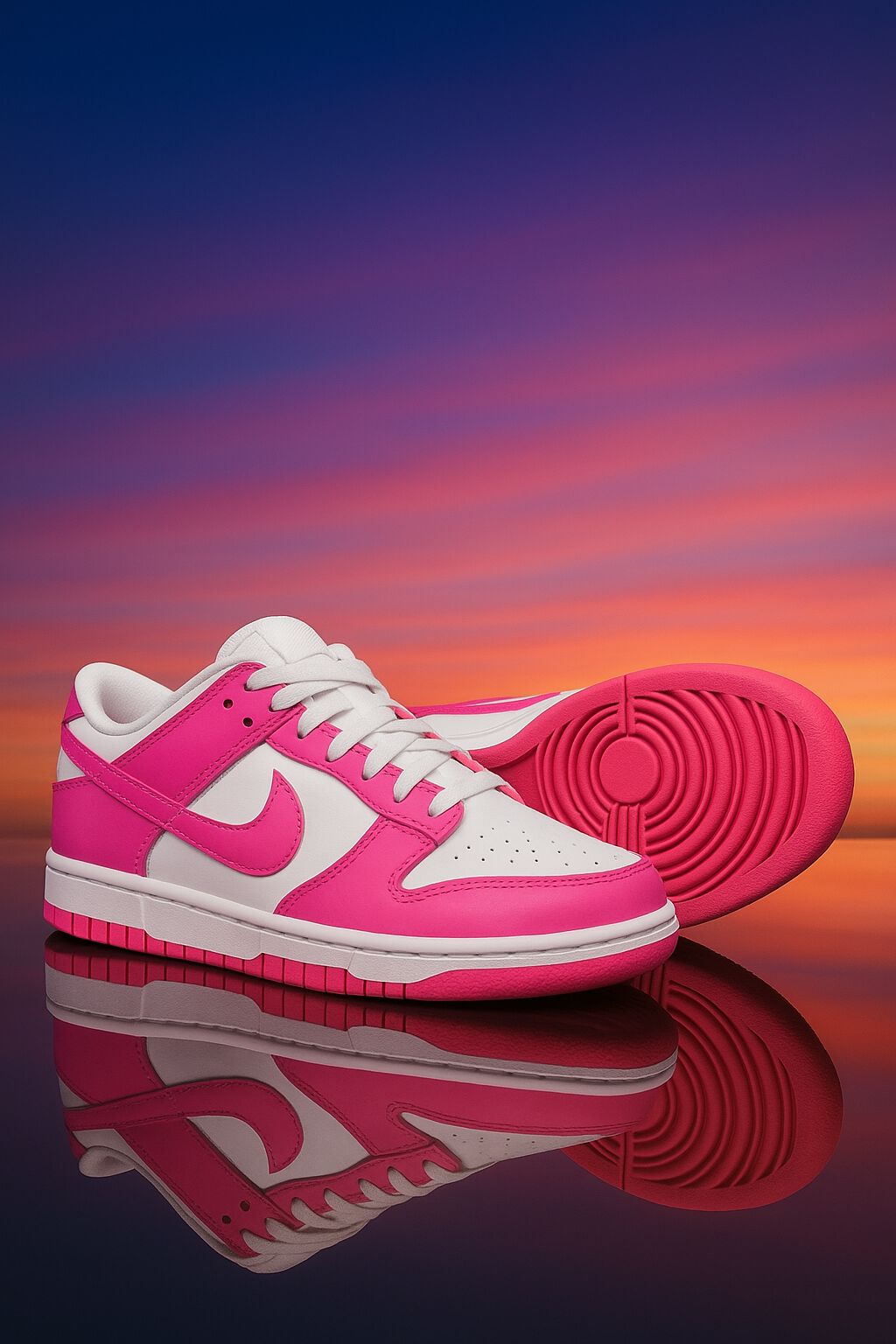 Nike Kids Girls White & Pink Dunk Low Trainers | Junior Couture USA