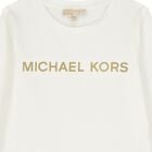 Girls White Logo Long Sleeve Top, 2, hi-res