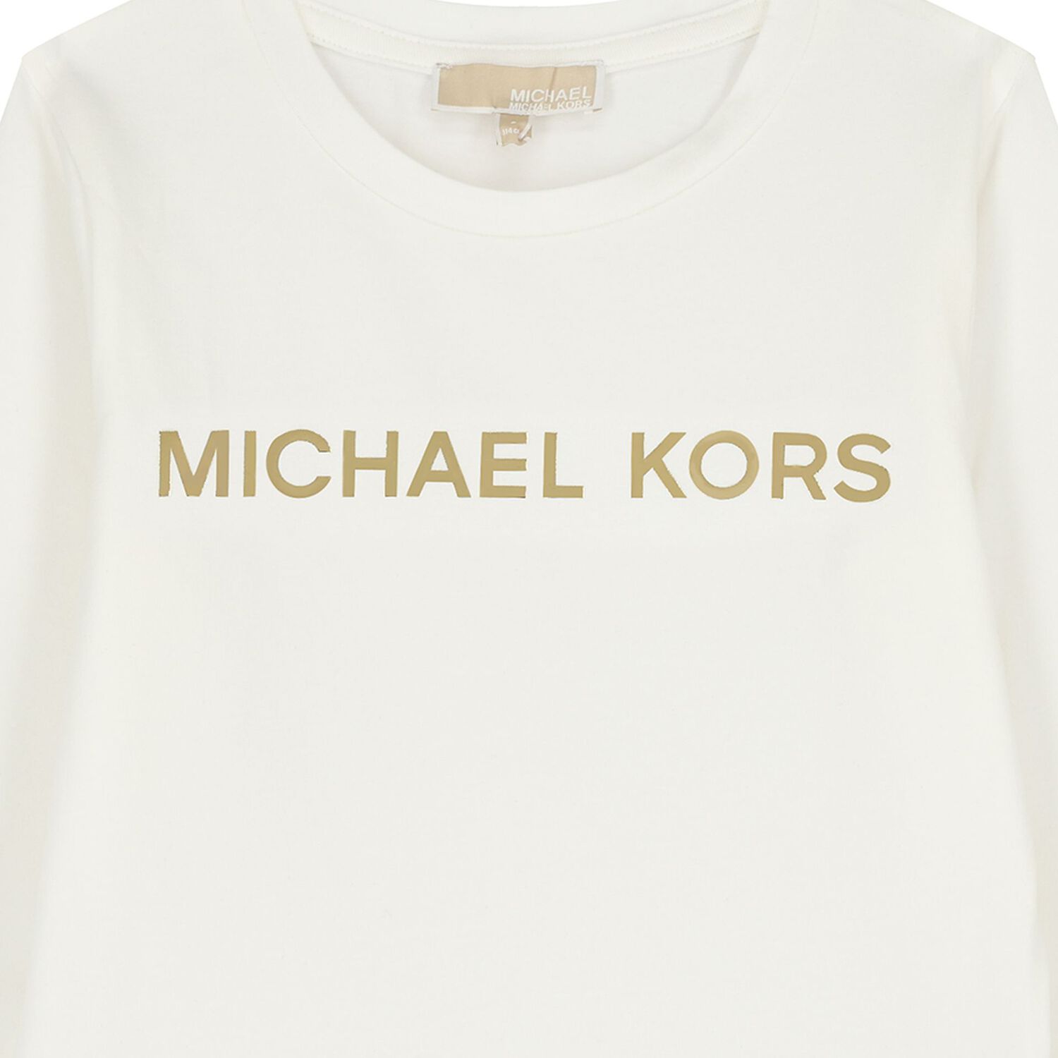 Girls White Logo Long Sleeve Top, 2, hi-res