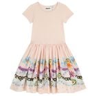 Girls Pink Floral Dress, 3, hi-res