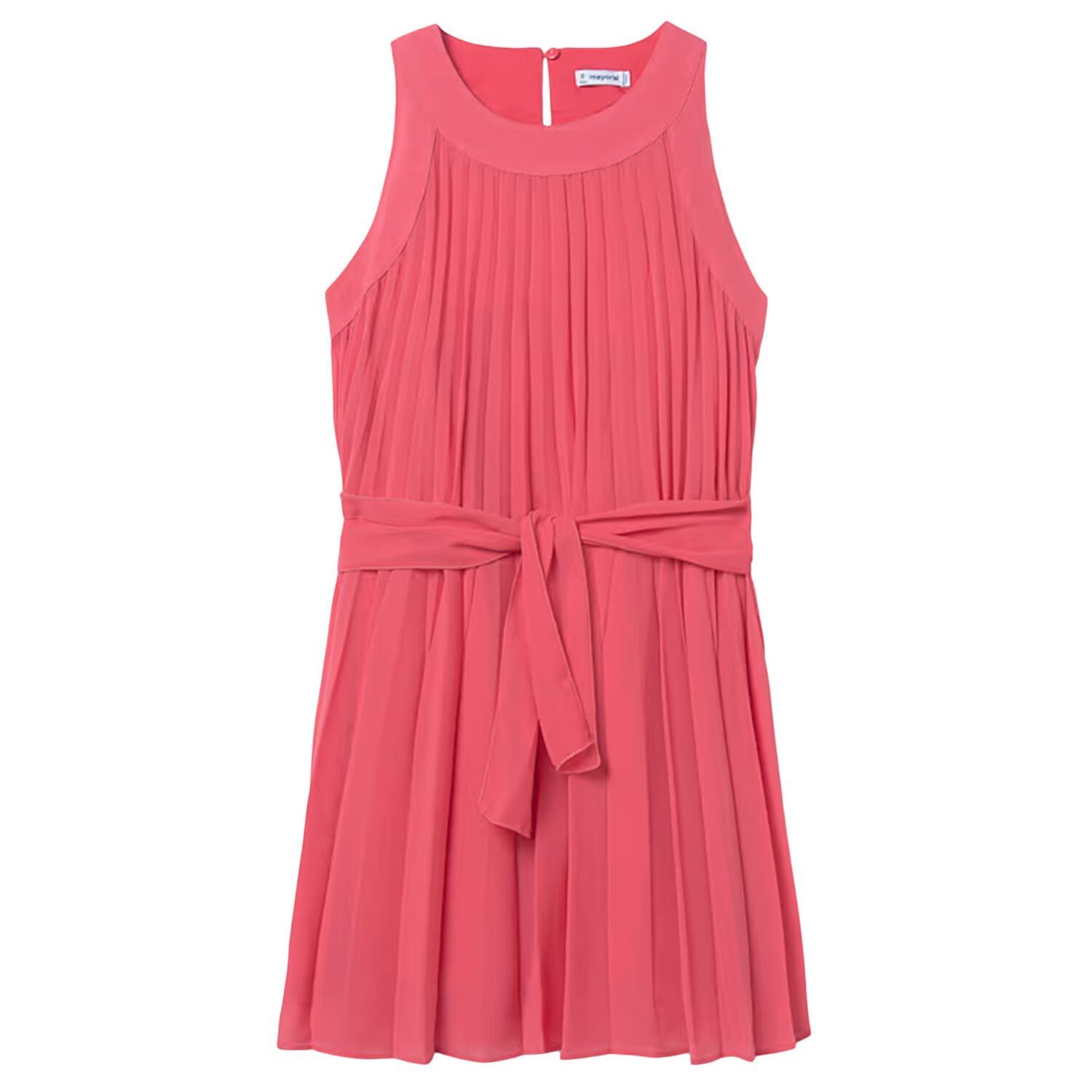 Girls Pink Pleated Dress, 1, hi-res