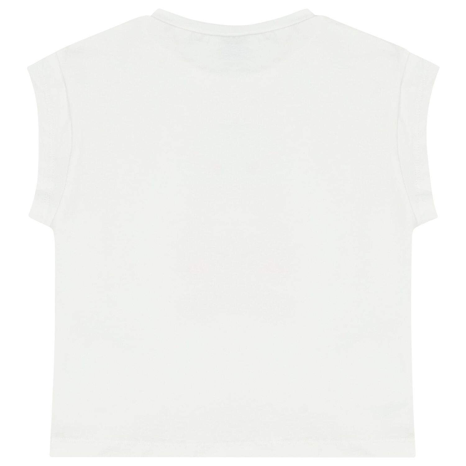 Girls White Sequin T-Shirt, 1, hi-res