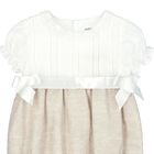 Baby Girls Ivory & Beige Romper, 1, hi-res