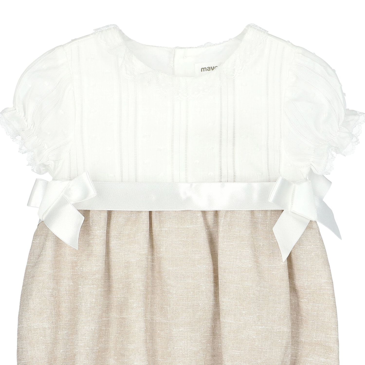 Baby Girls Ivory & Beige Romper, 1, hi-res image number null