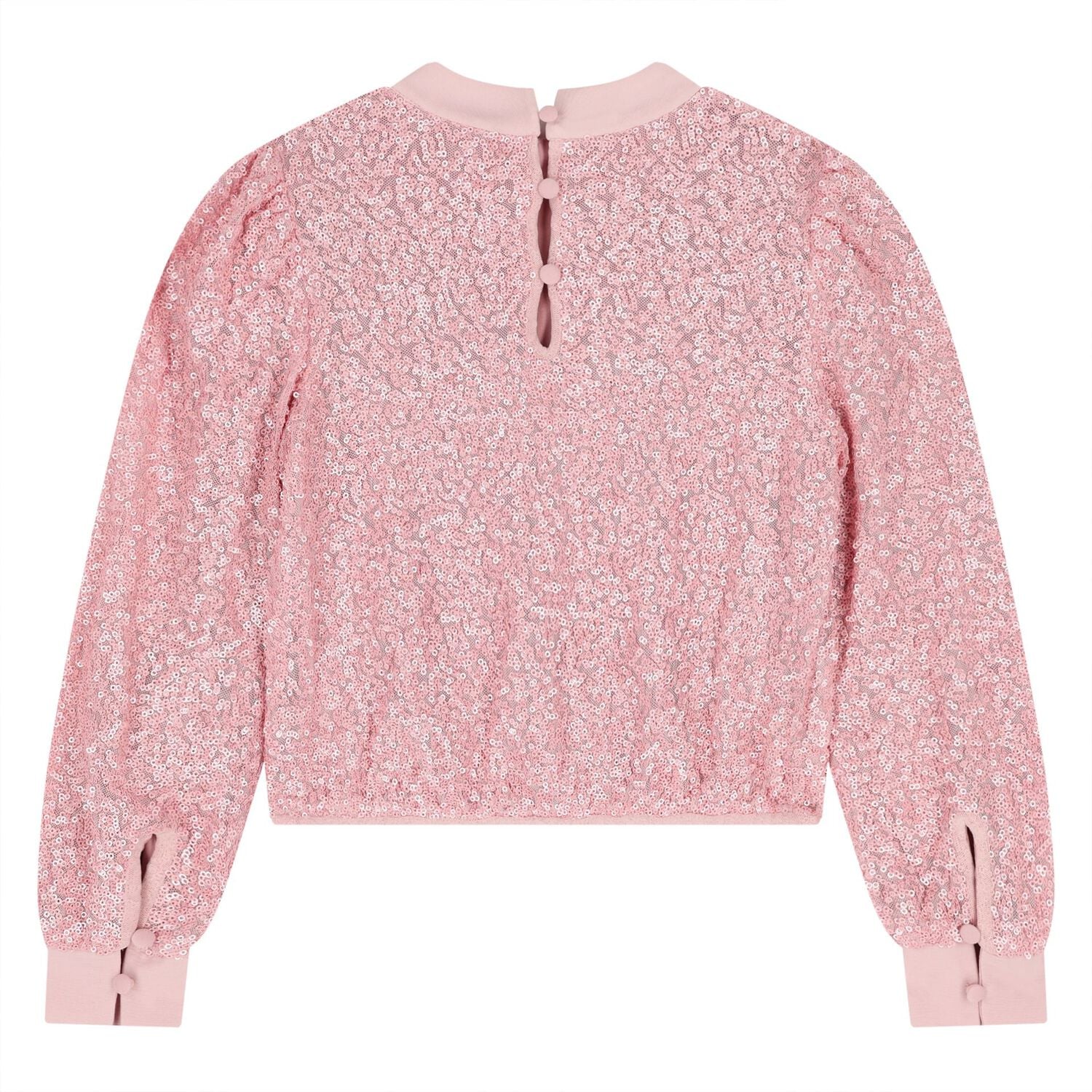Girls Metallic Pink Sequin Skirt Set, 1, hi-res