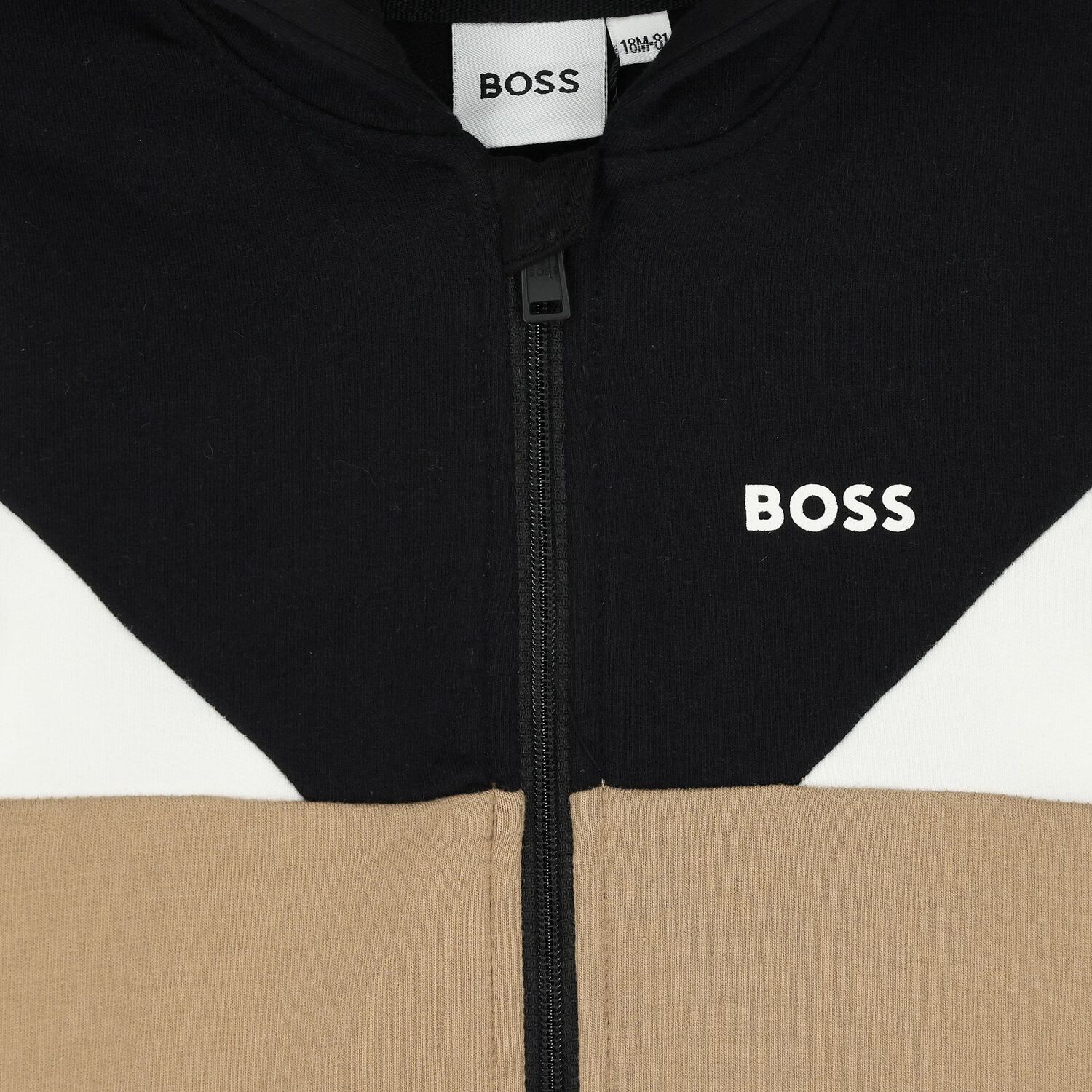 Baby Boys Beige Logo Tracksuit Set, 1, hi-res