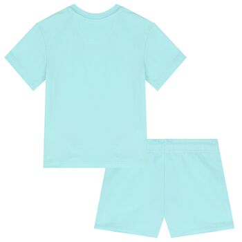 Baby Boys Aqua Logo Shorts Set