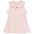 فستان بنات بالشعار باللون الوردي, 1, hi-res