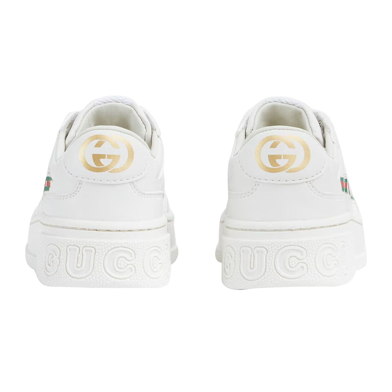 White Web Stripe Logo Trainers, 1, hi-res