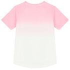 Girls Pink & White Logo T-Shirt, 1, hi-res