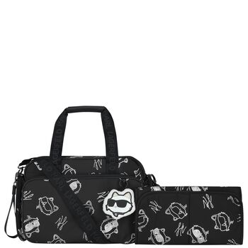 Black & White Choupette Logo Baby Changing Bag ( 37cm )