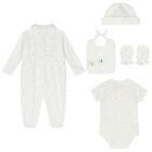 Baby Girls White Star & Crown 5 Piece Gift Set, 1, hi-res