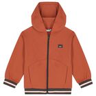 Boys Ivory, Orange & Grey Car Tracksuit ( 3 Piece ), 1, hi-res