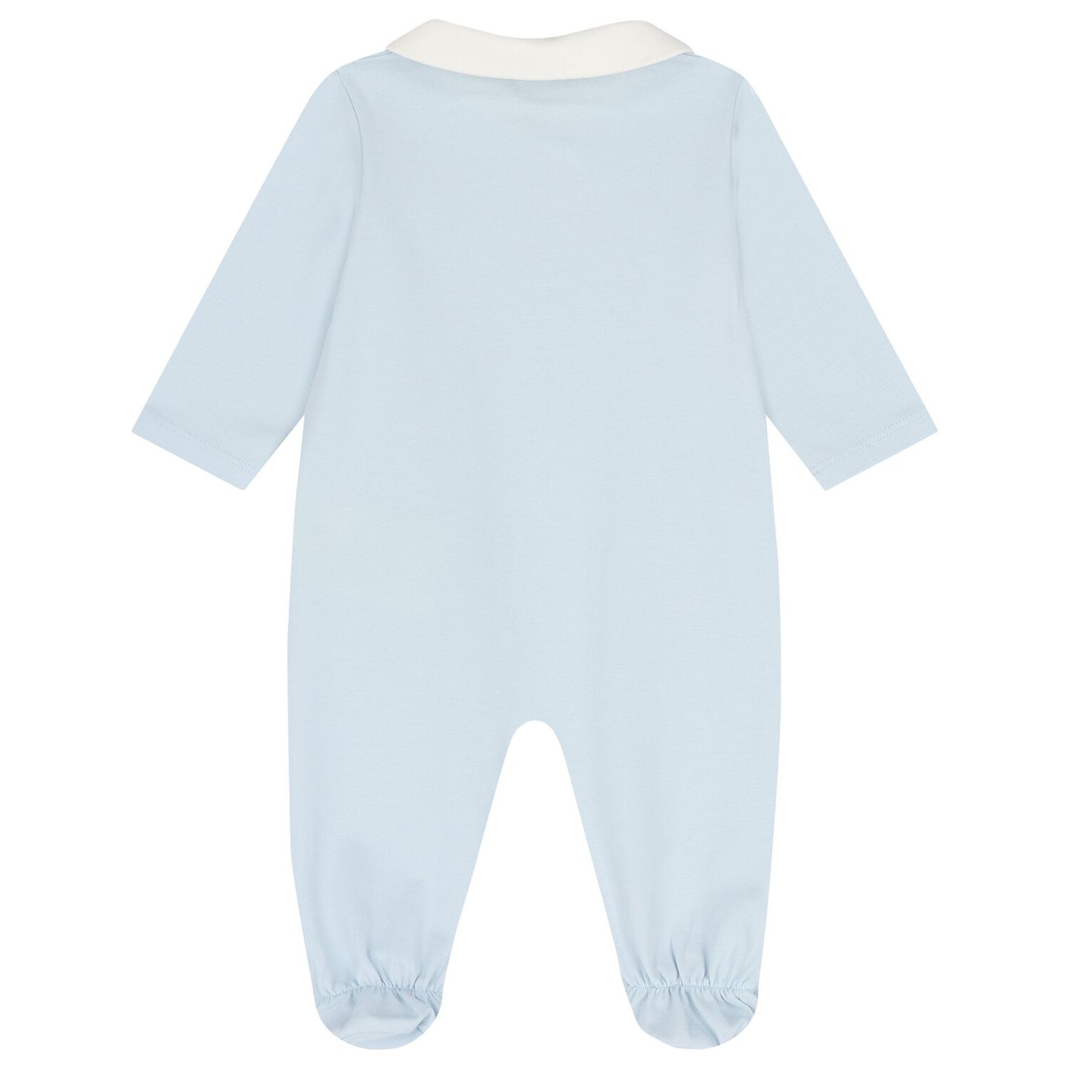 Baby Boys Ivory & Blue Logo Babygrow Gift Set, 3, hi-res image number null