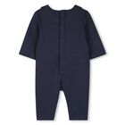 Baby Boys Navy Blue Romper Suit, 1, hi-res