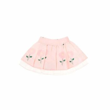 Girls Pink Flower Skirt