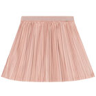 Girls Pink Pleated Skirt, 3, hi-res