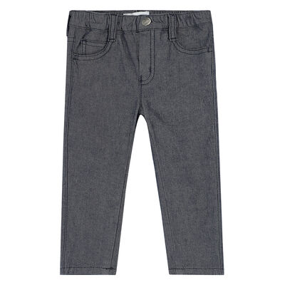Younger Boys Navy Logo Trousers