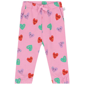 Younger Girls Pink Hearts Joggers