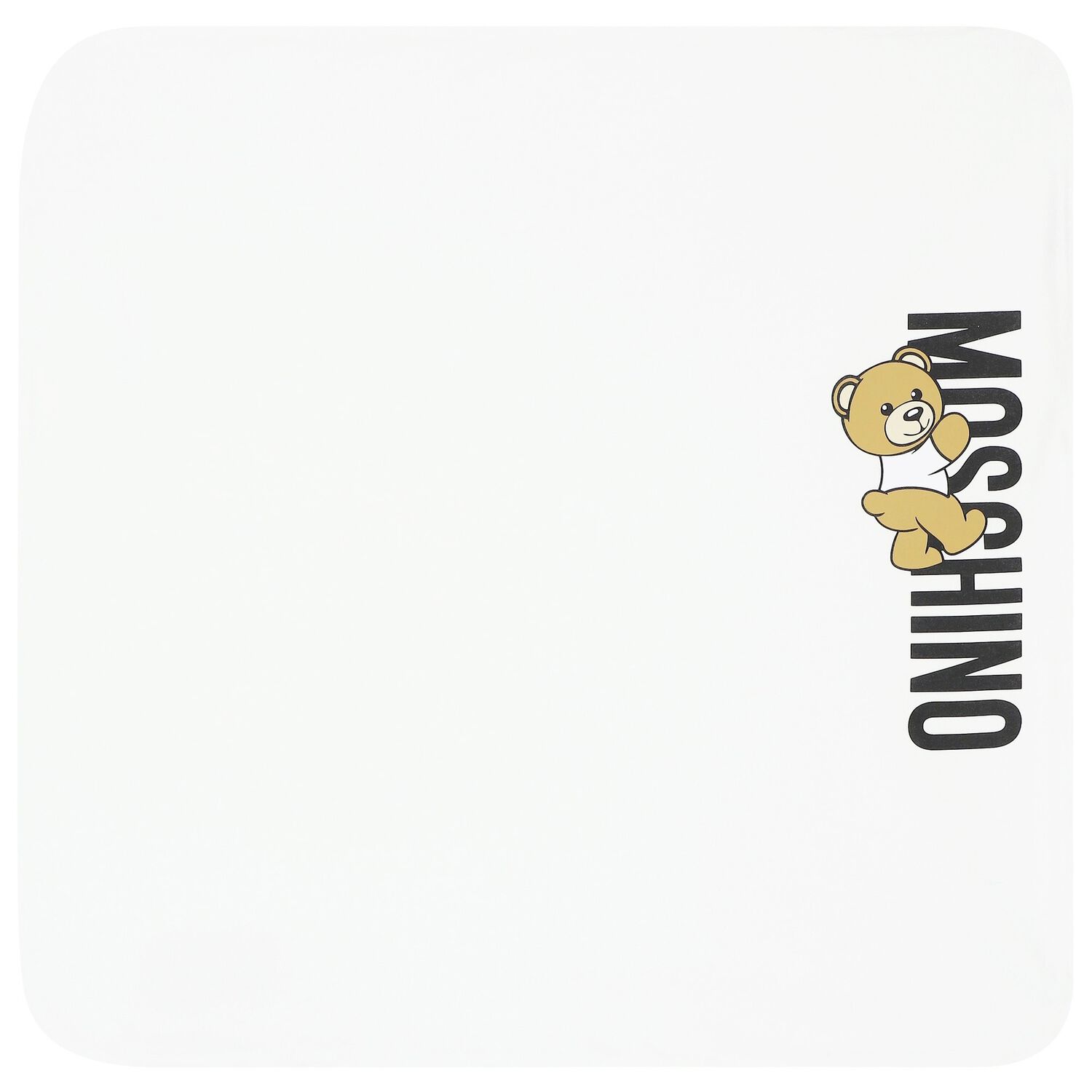 White Teddy Bear Logo Baby Blanket, 1, hi-res image number null