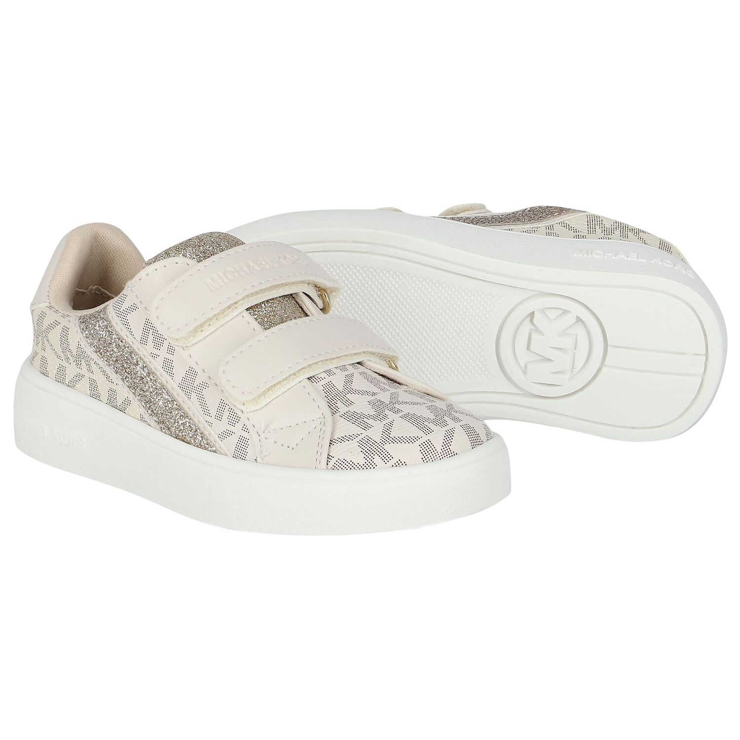 Girls Ivory Logo Trainers, 1, hi-res