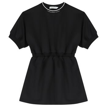 Girls Black Logo Dress