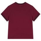 Girls Burgundy Peony T-Shirt, 1, hi-res