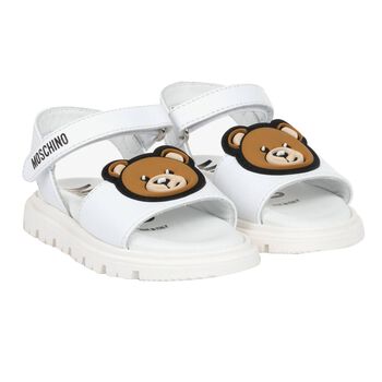 White Teddy Bear Sandals