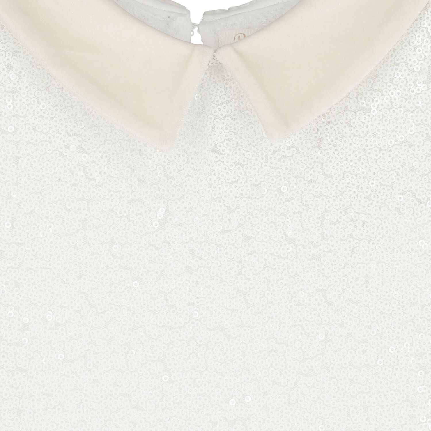 Girls White & Gold Embellished Ombre Dress, 1, hi-res