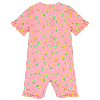 Baby Girls Pink & Yellow Lemon Sun Suit