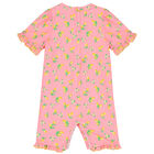 Baby Girls Pink & Yellow Lemon Sun Suit, 1, hi-res
