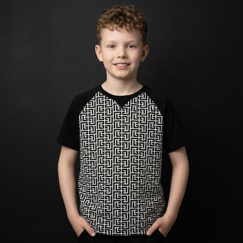 Boys Black & White T-Shirt