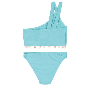 Girls Aqua Shell Bikini