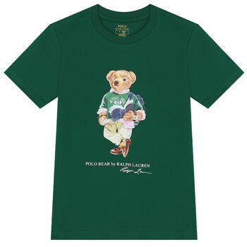 Boys Green Bear T-Shirt