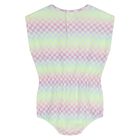 Younger Girls Multi-Coloured Checkered Playsuit, 1, hi-res