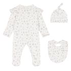 Baby Girls White Babygrow Gift Set (3 Piece), 1, hi-res