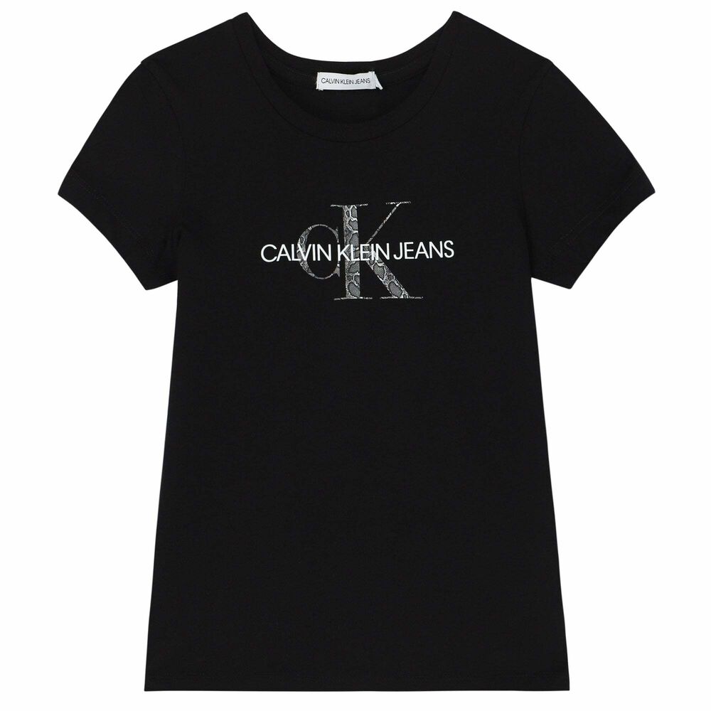 Couture Logo Girls T-Shirt Klein Calvin Black | Junior